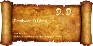 Dombos Diána névjegykártya